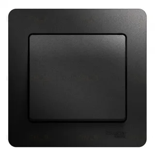 Выключатель 1-клавишный, сх.1, 10АХ (в сборе) Systeme Electric Glossa Антрацит GSL000712
