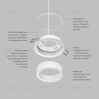 Встраиваемый светильник Denkirs Glow DK-DH2010-WH