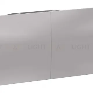 Розетка с/з двойная, со шторками, с крышкой, 16А, в сборе Systeme Electric AtlasDesign Алюминий ATN000328