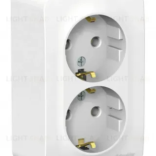 Розетка 2-ая с/з без шторок 16А, 250В, изолир. Пластина Systeme Electric Blanca наруж Бел BLNRA010211
