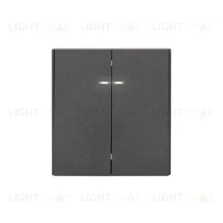 Выключатель STRONG 2 кл с подсветкой 10А с/у графит KRANZ KR-78-0714-6