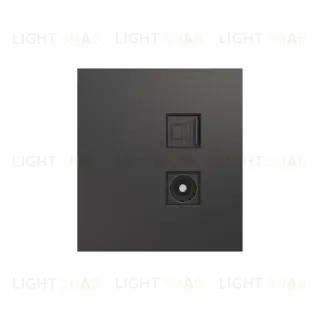 Розетка STRONG компьютерная RJ45 кат6 + TV с/у графит KRANZ KR-78-0722-6
