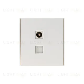 Розетка STRONG компьютерная RJ45 кат6 + TV с/у жемчуг KRANZ KR-78-0722-4