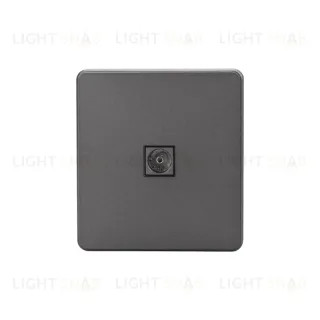 Розетка ROUND TV с/у титан KRANZ KR-78-0723-2