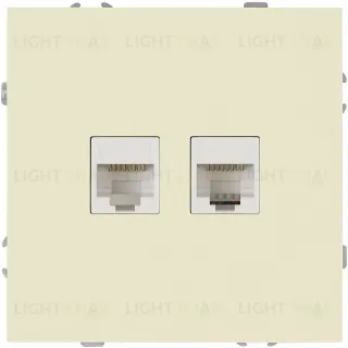 Розетка Эра Galaxy 15-3108-02 информационная двойная 2XRJ45 IP20 слоновая кость Б0070758