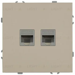 Розетка Эра Galaxy 15-3108-04 информационная двойная 2XRJ45 IP20 шампань Б0070762