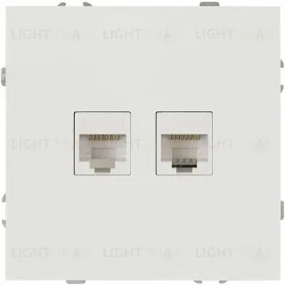 Розетка Эра Galaxy 15-3108-08 информационная двойная 2XRJ45 IP20 белый матовый Б0070770