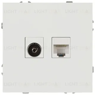 Розетка Эра Galaxy 15-3110-08 комбинированная RJ45+TV IP20 белый матовый Б0070790