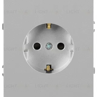 Розетка Эра Arktik 16-2102-03 с заземлением 2P+E Schuko со шторками 16А-250В алюминий Б0070426