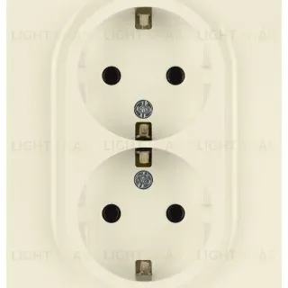 Розетка Эра Arktik 16-2104-02 двойная с заземлением 2X2P+E Schuko 16А-250В слоновая кость Б0070445