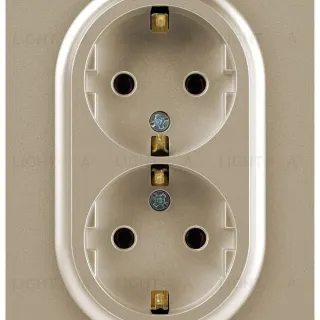 Розетка Эра Arktik 16-2104-04 двойная с заземлением 2X2P+E Schuko 16А-250В шампань Б0070447