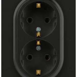 Розетка Эра Arktik 16-2104-05 двойная с заземлением 2X2P+E Schuko 16А-250В антрацит Б0070448