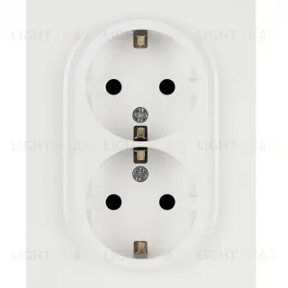 Розетка Эра Arktik 16-2105-01 двойная с заземлением 2X2P+E Schuko со шторками 16А-250В белый Б0070454