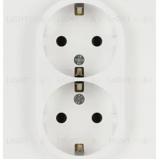 Розетка Эра Arktik 16-2105-08 двойная с заземлением 2X2P+E Schuko со шторками 16А-250В белый матовый Б0070461