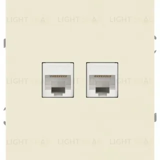 Розетка Эра Arktik 16-3108-02 информационная двойная 2XRJ45 слоновая кость Б0070485