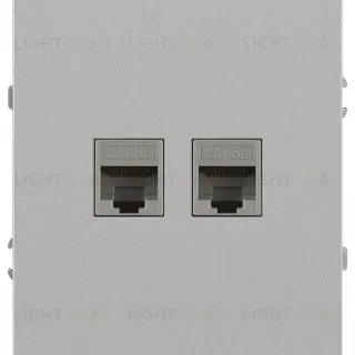 Розетка Эра Arktik 16-3108-03 информационная двойная 2XRJ45 алюминий Б0070486