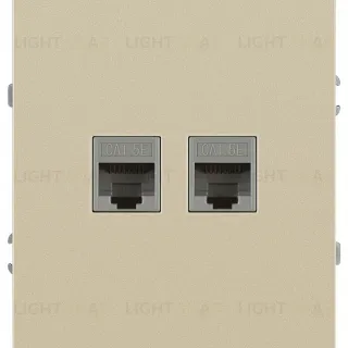 Розетка Эра Arktik 16-3108-04 информационная двойная 2XRJ45 шампань Б0070487