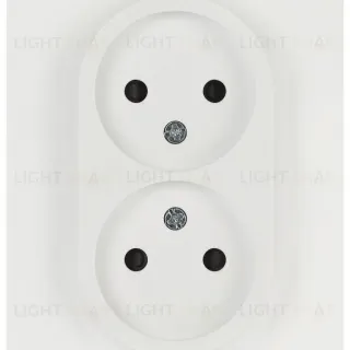 Розетка Эра Arktik 16-2107-08 без заземления двойная 2X2P 16А-250В белый матовый Б0071688