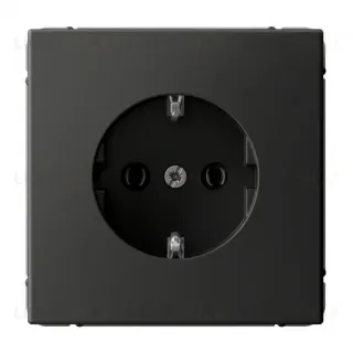 Розетка с заземлением, 16А, механизм, быстрозажим. клем. Systeme Electric ArtGallery Базальт GAL001443S
