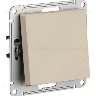 Переключатель 1-клавишный, сх.6, 10АХ, механизм Systeme Electric AtlasDesign Песочный ATN001261