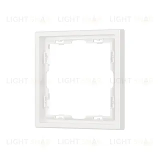 Рамка универсальная пластиковая софт-тач 1 пост белый кварц Arlight FRM-SFPL-1-WH 054211(1)
