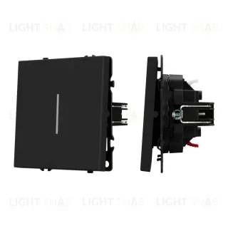 Выключатель 1 кл подсветка софт-тач черный оникс Arlight SWT-MK01-SFPL-L-BK (250V, 10A) 054258(1)