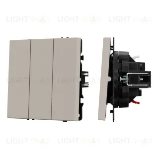 Выключатель 3 кл софт-тач кашемир Arlight SWT-MK03-SFPL-CA (250V, 10A) 061797(1)