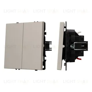 Выключатель проходной 2 кл софт-тач кашемир Arlight SWT-MKP2-SFPL-CA (250V, 10A) 059422(1)
