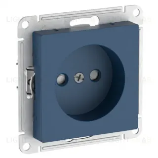 Розетка без заземления со шторками, 16А, мех., быстрозажим. клем. Systeme Electric AtlasDesign Аквамарин ATN001149S