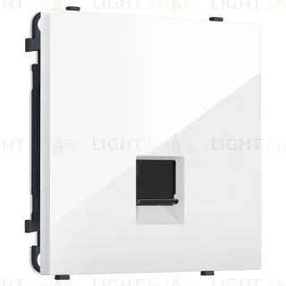 Комплект механизма компьютерной розетки SIGMA Белый глянец RJ-45 Ambrella Volt MS112010 (SP1120, PR188)