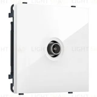 Комплект механизма TV розетки оконечной SIGMA Белый глянец 50-870 MHz 1dB QUANT PRO Ambrella Volt MS113010 (SP1130, PR202)