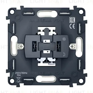 Механизм 1-клавишного выключателя с самовозвратом 10A-250V QUANT Ambrella Volt VM113
