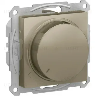 Светорегулятор (диммер) повор-нажим, LED, RC, 400Вт, мех. Systeme Electric AtlasDesign Шампань ATN000523