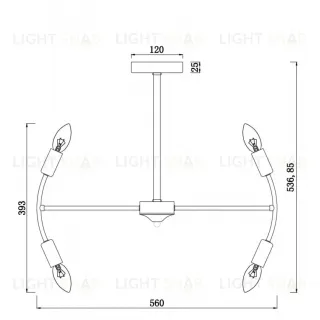 Люстра на штанге Freya Ingrid FR5087PL-10B