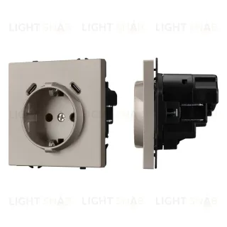 Механизм розетки с USB зарядкой Arlight SCT-NOBE-MUCC-SFPL-CA (230V, 16A) 061814