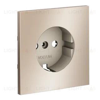 Накладка для розетки с заземлением S70 Metal (платина) Voltum VLSM000610