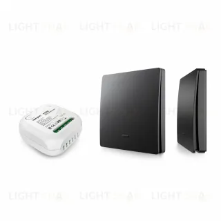 Реле с кинетическими выключателями, IP44, Wi-Fi 2,4 ГГц, Smart, 2выкл., 1 реле. чер. Apeyron 04-86